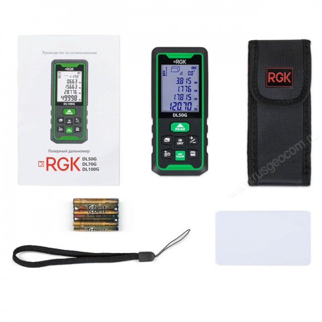 Лазерный дальномер RGK DL50G (с поверкой) - зеленый луч Лазерный дальномер RGK DL50G (с поверкой) - зеленый луч