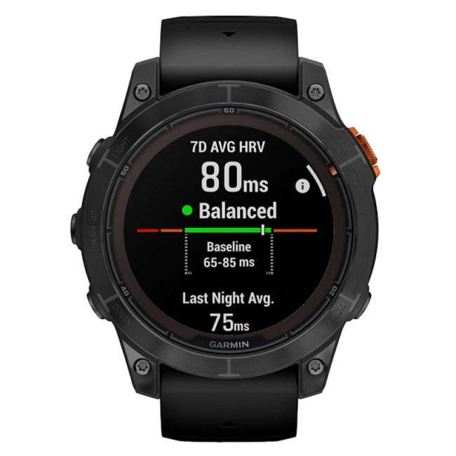 Часы Garmin Fenix 7 PRO Solar серый с черным ремешком