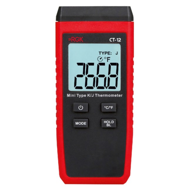 Термометр RGK CT-12 с погружным зондом температуры TR-10W и поверхностным зондом TR-10S с поверкой