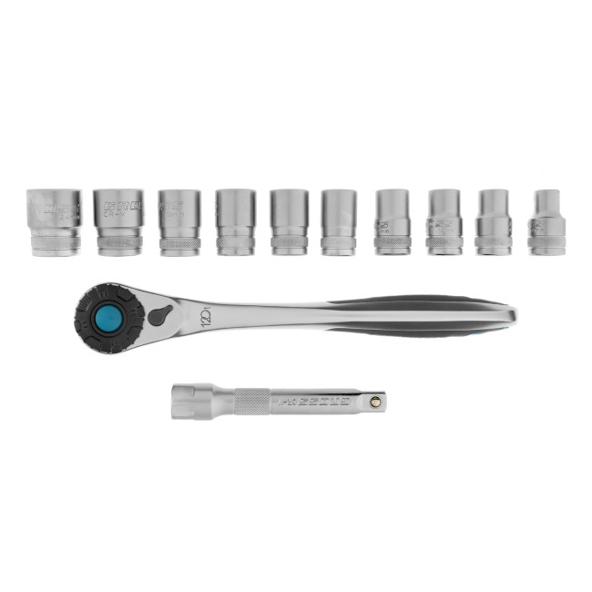 Набор торцевых головок 1/2", CrV, 12 предметов Gross Набор торцевых головок 1/2", CrV, 12 предметов Gross