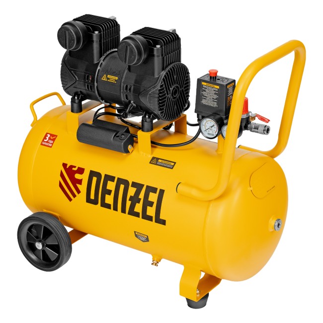 Компрессор безмасляный малошумный DLP-1500/50 Denzel Компрессор безмасляный малошумный DLP-1500/50 Denzel