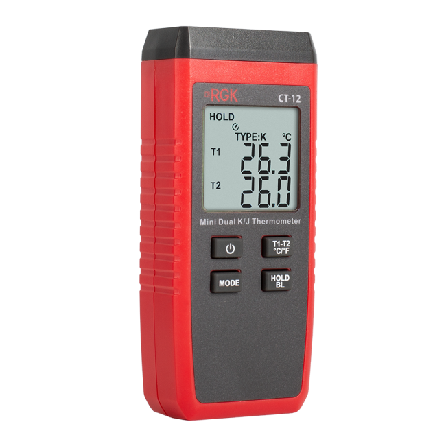 Термометр RGK CT-12 с погружными зондами температуры TR-10W с поверкой