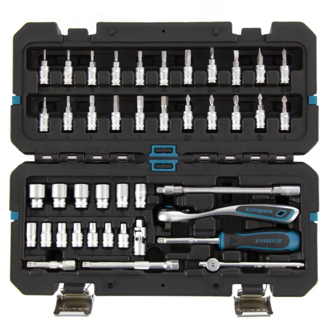 Набор инструментов 1/4", CrV 42 предмета Gross Набор инструментов 1/4", CrV 42 предмета Gross