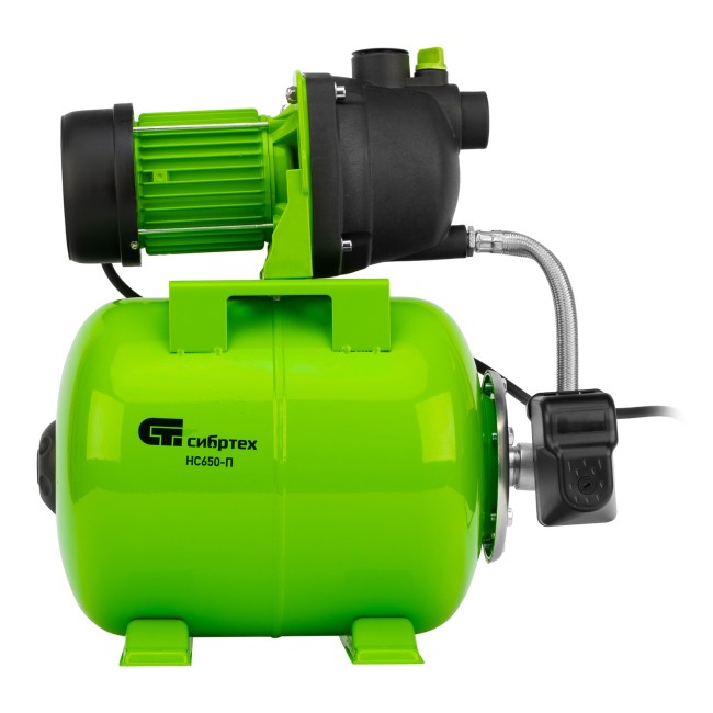 Насосная станция НС650-П, 650 Вт, напор 37 м, 3200 л/ч, ресивер 19 л Сибртех Насосная станция НС650-П, 650 Вт, напор 37 м, 3200 л/ч, ресивер 19 л Сибртех