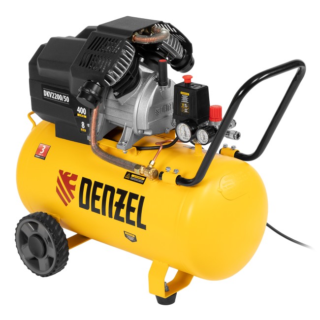 Компрессор воздушный коаксиальный DKV2200/50 Х-PRO Denzel Компрессор воздушный коаксиальный DKV2200/50 Х-PRO Denzel