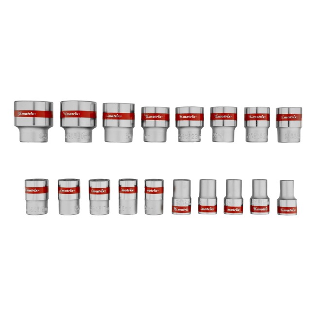 Набор торцевых головок с трещоткой 1/2" 24 предмета Matrix Набор торцевых головок с трещоткой 1/2" 24 предмета Matrix