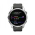 Часы Garmin Fenix 7S серебристый с графитовым силиконовым ремешком