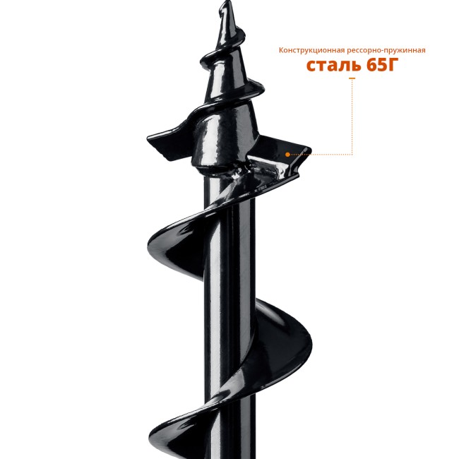Шнек для мотобуров ЗУБР d 80 мм, грунт Шнек для мотобуров ЗУБР d 80 мм, грунт