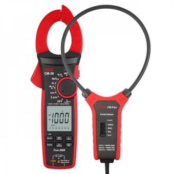 Токоизмерительные клещи RGK CM-30 с поверкой + Токовый датчик RGK CM-Flex Токоизмерительные клещи RGK CM-30 с поверкой + Токовый датчик RGK CM-Flex