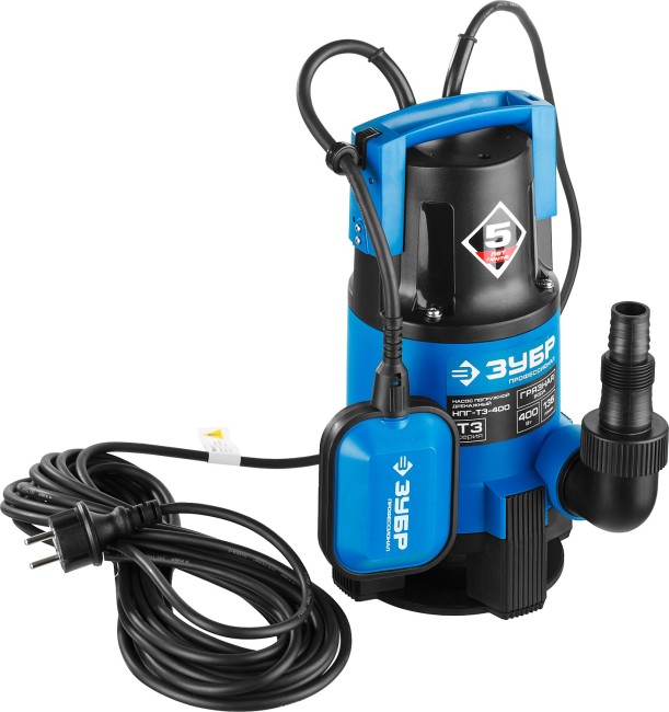 Дренажный насос для грязной воды, Профессионал НПГ-Т3-400 ЗУБР 400 Вт Дренажный насос для грязной воды, Профессионал НПГ-Т3-400 ЗУБР 400 Вт
