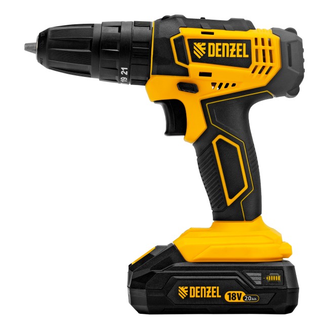 Дрель-шуруповерт аккумуляторная ударная CID-18-02BM Denzel Дрель-шуруповерт аккумуляторная ударная CID-18-02BM Denzel
